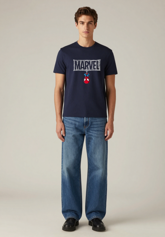 Marvel Oversized Navy-Blue classic T-Shirt