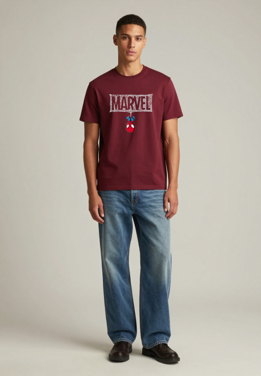 Marvel Oversized Maroon classic T-Shirt