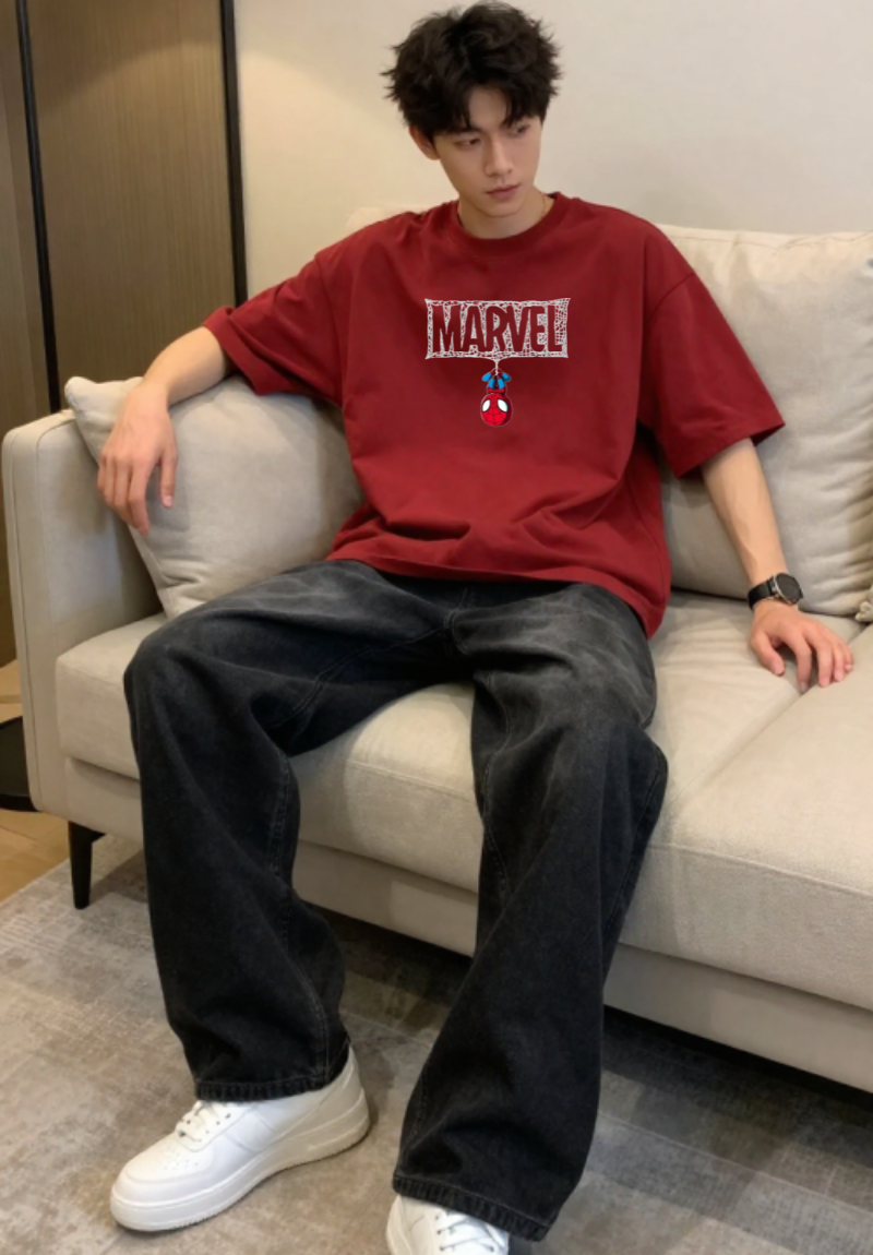 Marvel Oversized Red classic T-Shirt