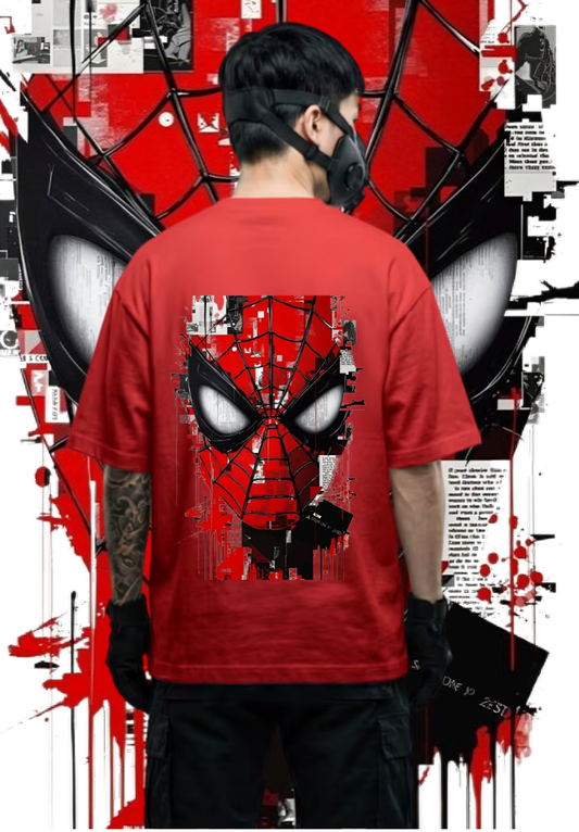 Spider Shadow Oversized Red T-shirt