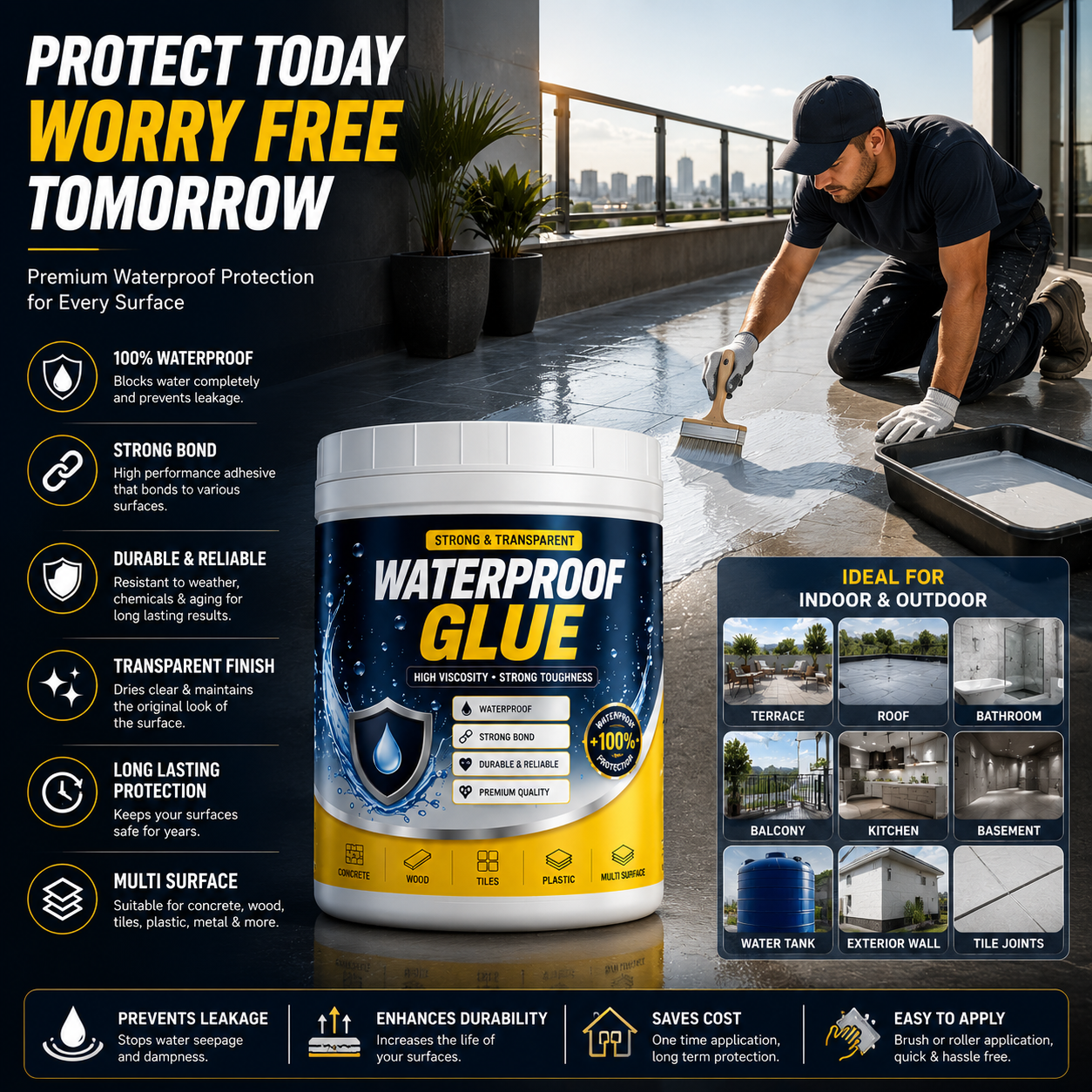 Transparent Waterproof Glue Sealant ( buy 1 Get 1 Free )