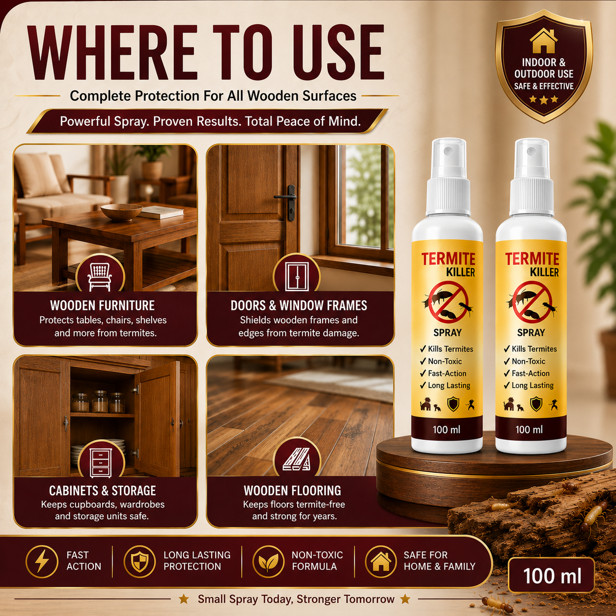 Termite Repellent Spray – Powerful Protection Against Termites (Buy 1 Get 1 Free)
