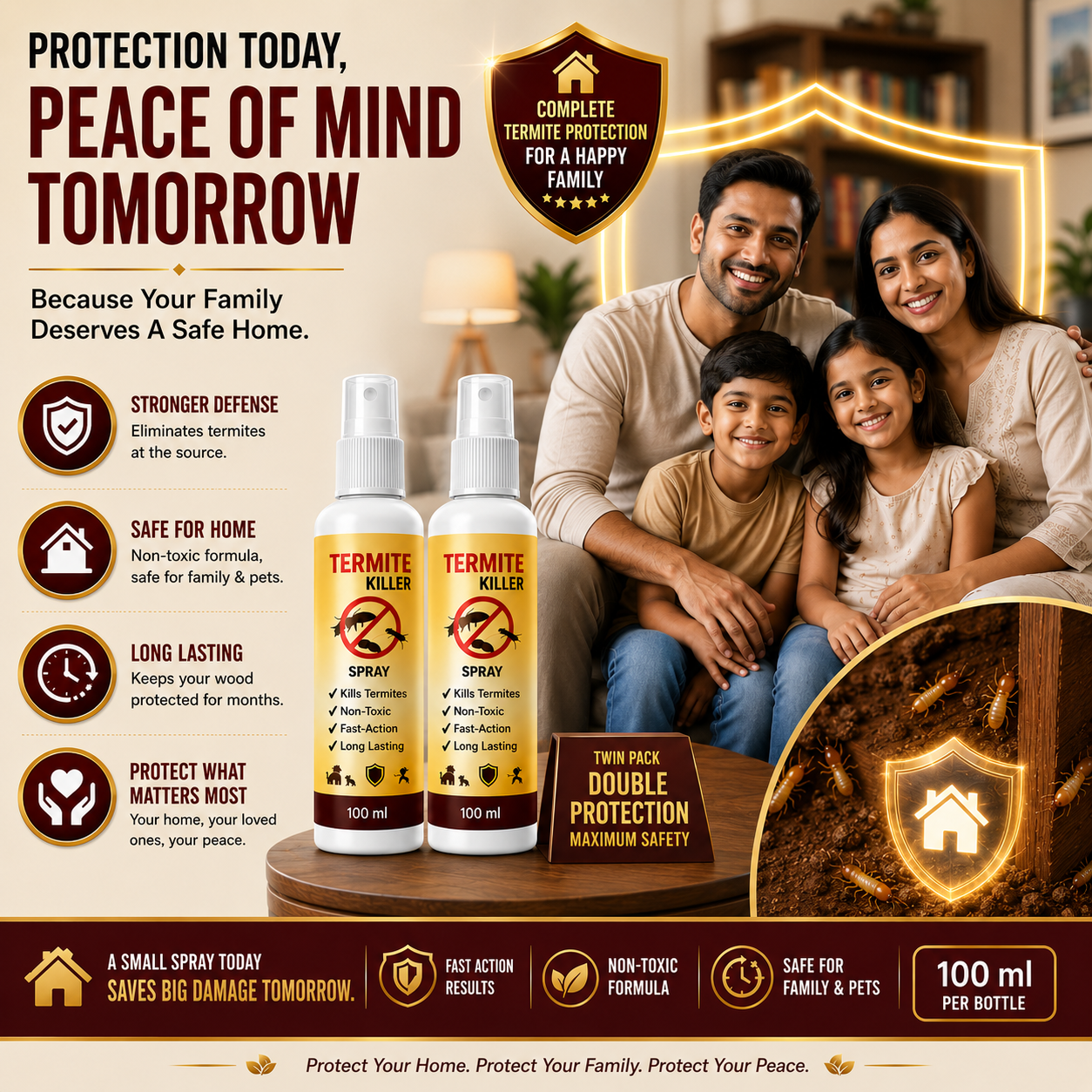 Termite Repellent Spray – Powerful Protection Against Termites (Buy 1 Get 1 Free)